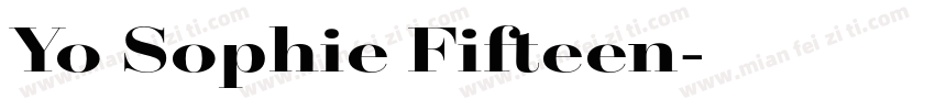 Yo Sophie Fifteen字体转换